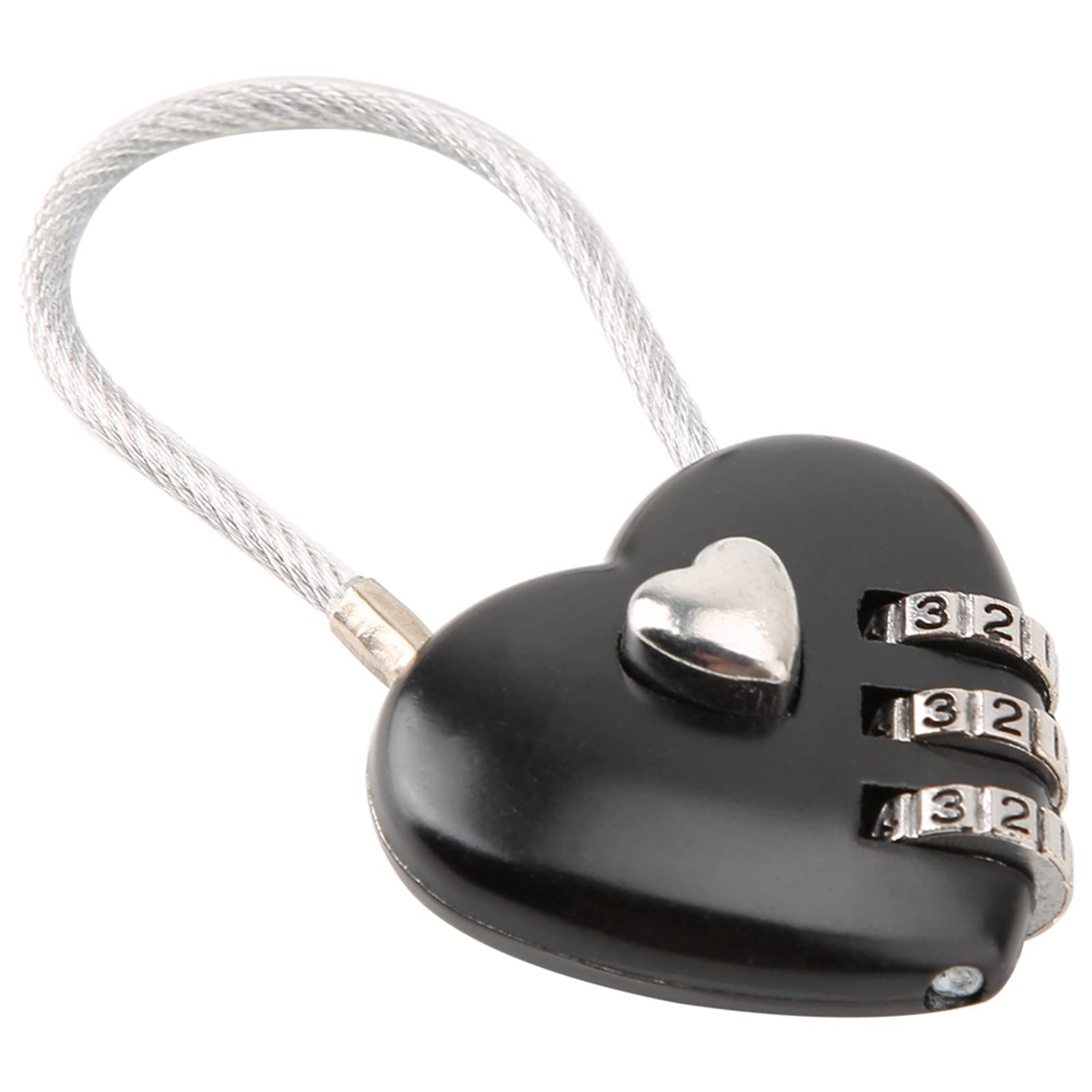 Candado de código en forma de corazón para mochilas y maletas de viaje compacto