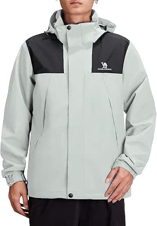 Dovford Men's Waterproof Softshell Jacket Lightweight Windbreaker Hooded Rain Coat For Outdoor Hiking - View #9