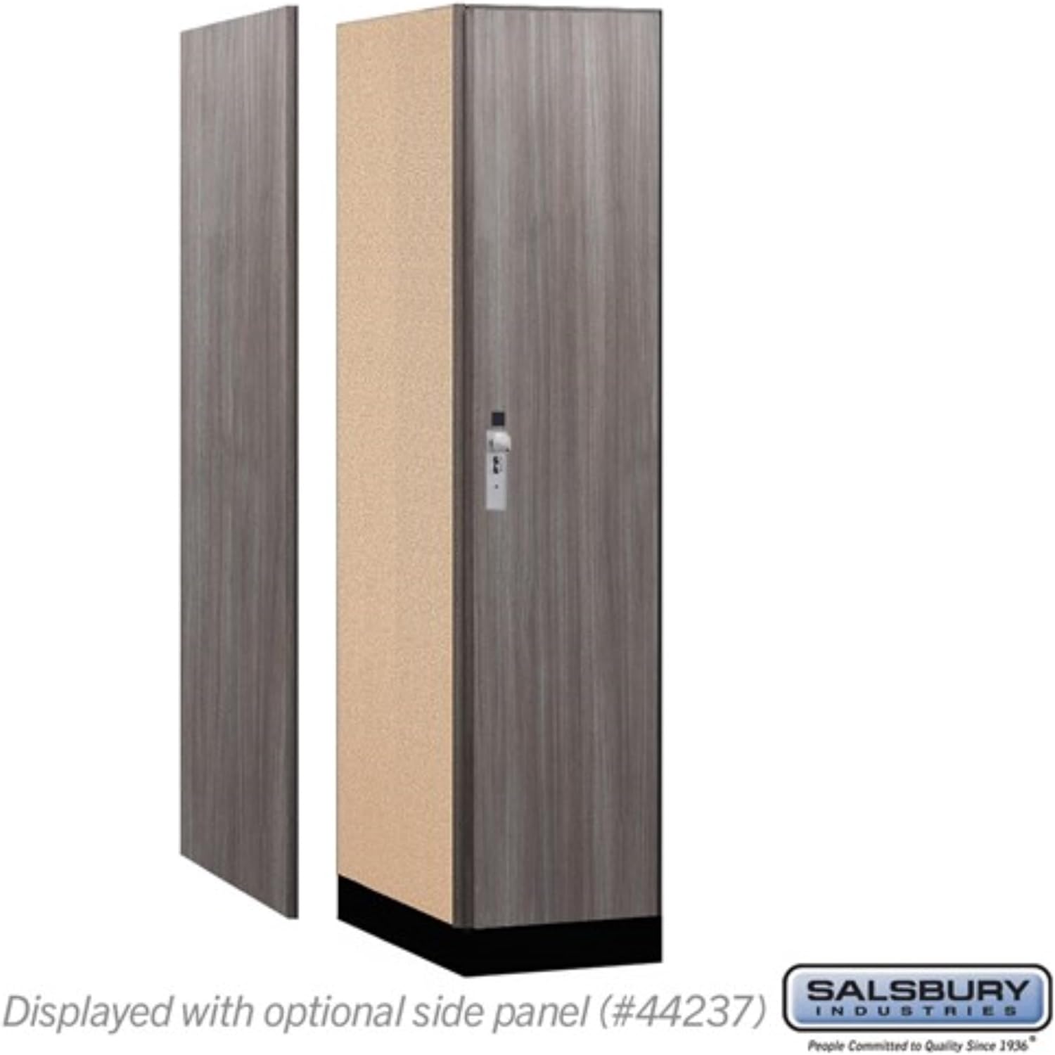 Salsbury 18" Wide Premier Wood Locker-Single Tier-1 Wide-6 Feet High-24 Deep-Skyline Walnut-Silver Hasps