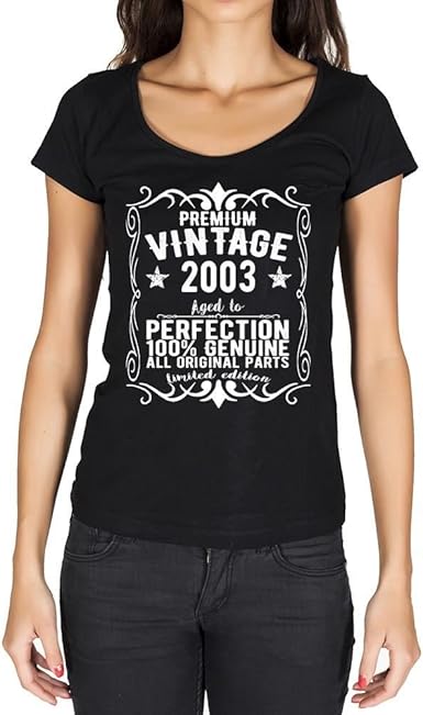 03 Cadeau D Anniversaire 18 Ans Vintage Year Tshirt T Shirt Anniversaire Cadeau Tshirt Amazon Fr Vetements