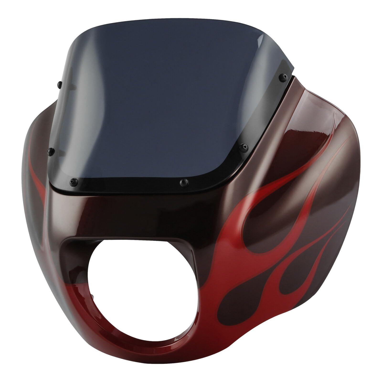 Front Headlight Quarter Fairing Windshield Fit For Harley Softail Low Rider FXLR Street Bob FXBB 2018-2020 Low Rider S FXLRS 2020-2025 Softail Standard FXST 2020-2024 Wicked Red/Twisted Cherry