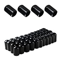 Vista 41 de Aopin Cubierta de tapa de extremo redondo de goma de 3/10 pulgadas (0.295 in), protectores de rosca de tornillo de PVC flexible de tubería