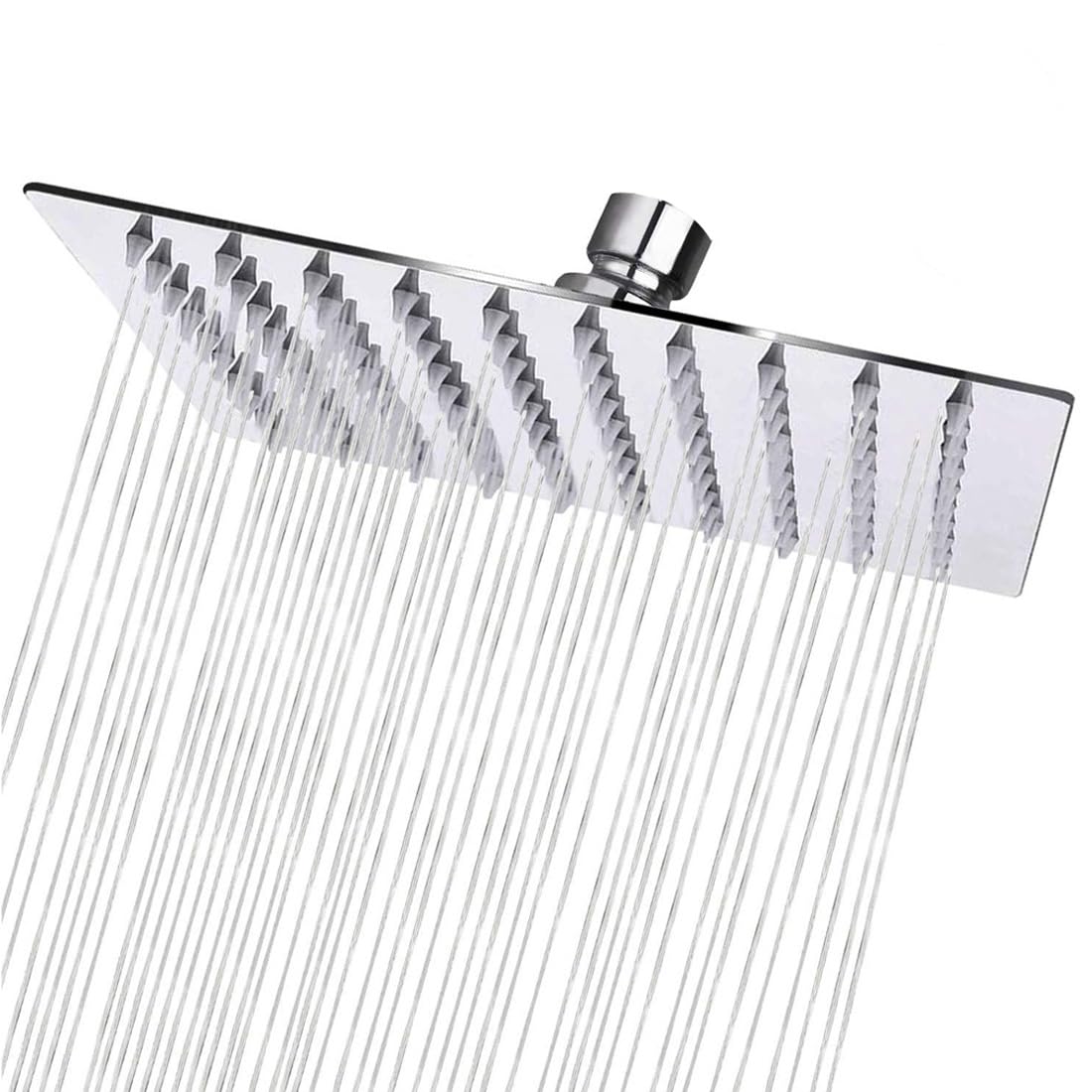 Imaashi Stainless Steel Ultra Sleek/Silm Rain Showerhead Chrome Finish Square Overhead Shower with Easy-Clean Silicone Nozzles Long-Lasting Performance & Rust Resistance witout Shower Arm (12x12) (B0DCW8QZN2) Amazon Price History, Amazon Price Tracker