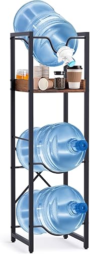 Soporte para botella de agua de 5 galones, soporte para jarra de agua con válvula dispensadora de agua de 2.165 in, estante de almacenamiento de