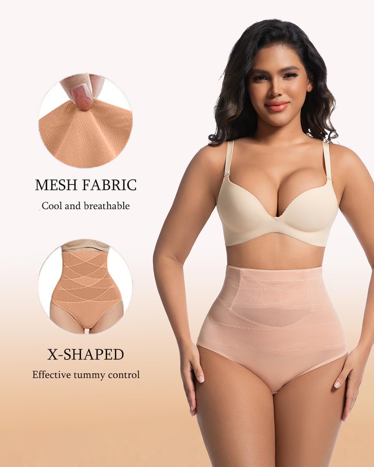 2 PCS Thong Tummy Control Shapewear Shorts for Women High Waisted Body Shaper Underwear Seamless Shapewear Panty Girdle - Image 2