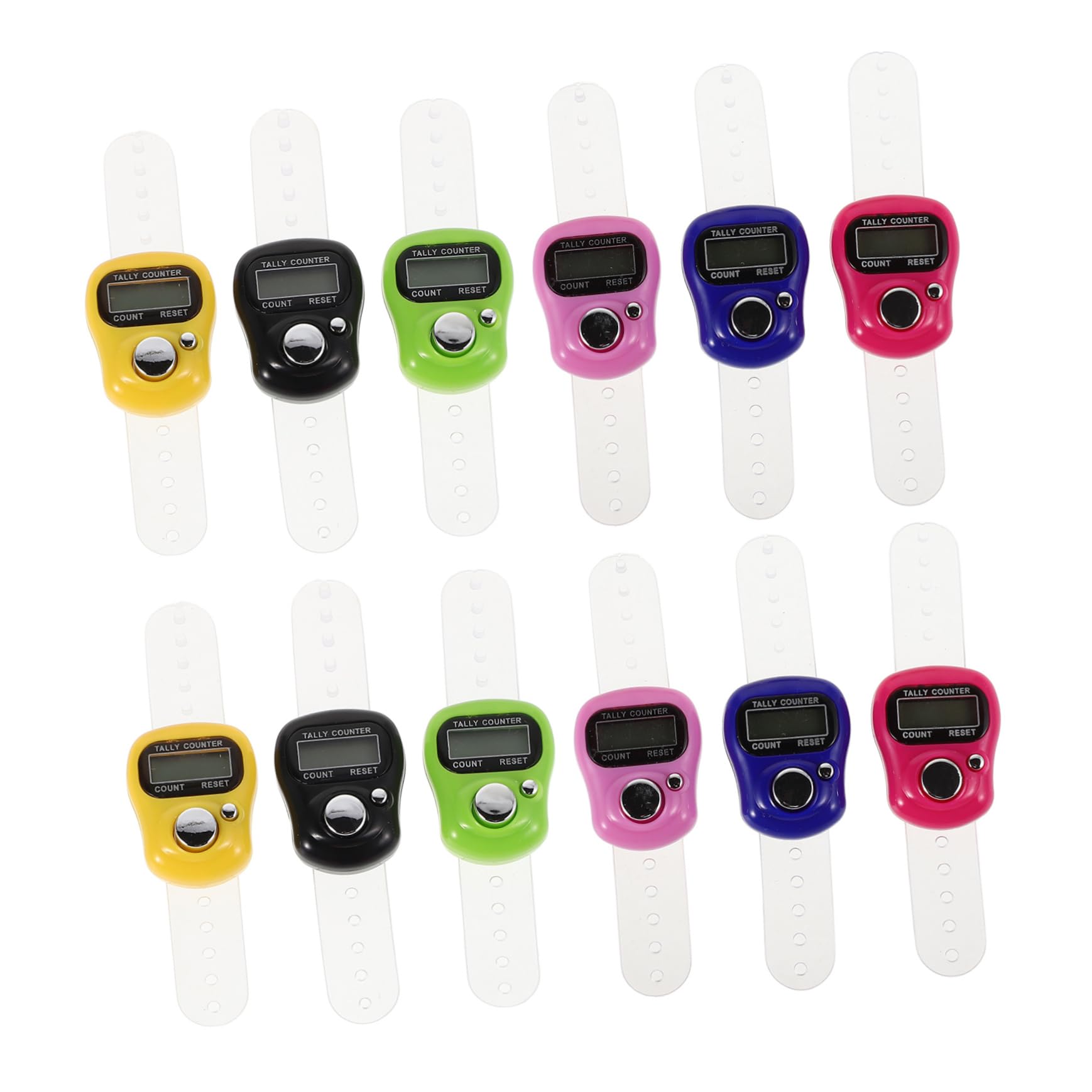 ibasenice Hand Counter Ring 18pcs Lap Counter Multi-Functional Finger Clicker for Exercise