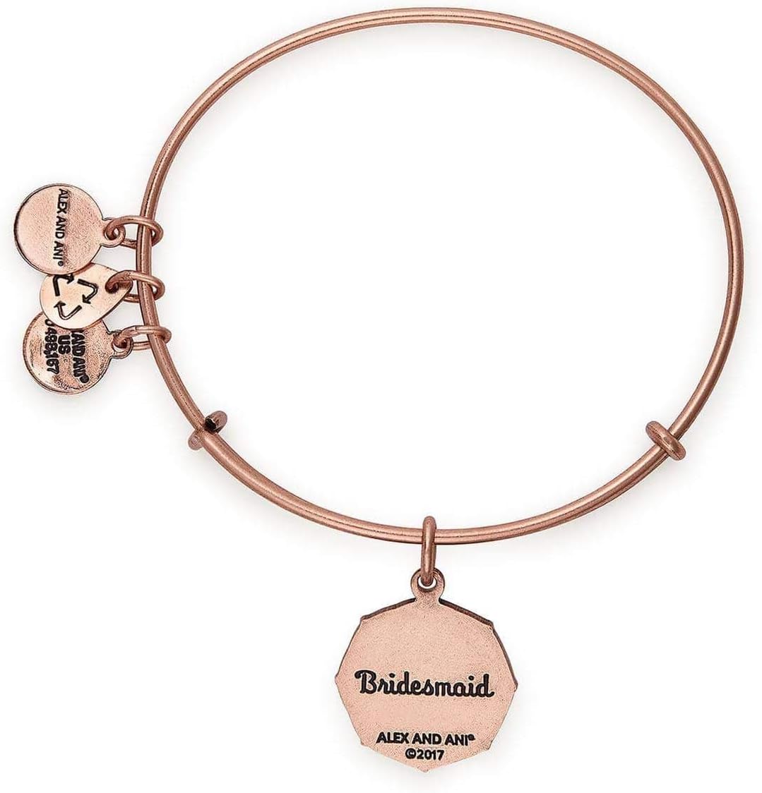 Alex and Ani Women's Bridesmaid Bangle Bracelet, Rafaelian Antique Rose