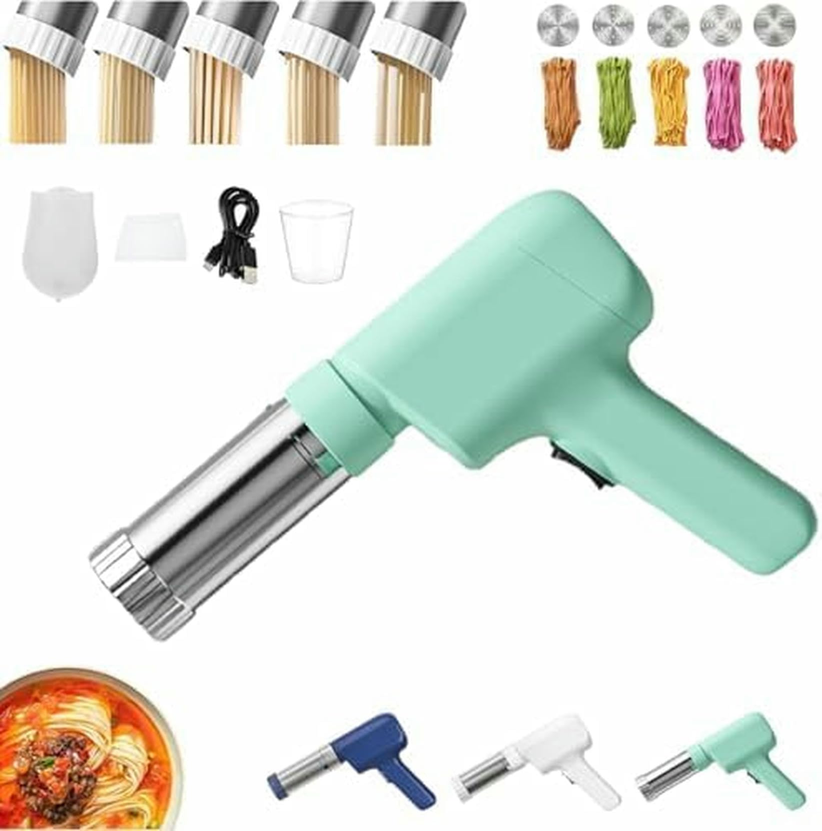 machine à pâtes, Machine à pâtes sans fil 5 en 1(Green)
