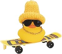 Vista 12 de wonuu Adorno de pato de goma para salpicadero de automóvil, accesorios de decoración para tablero de automóvil, accesorios de decoración con mini