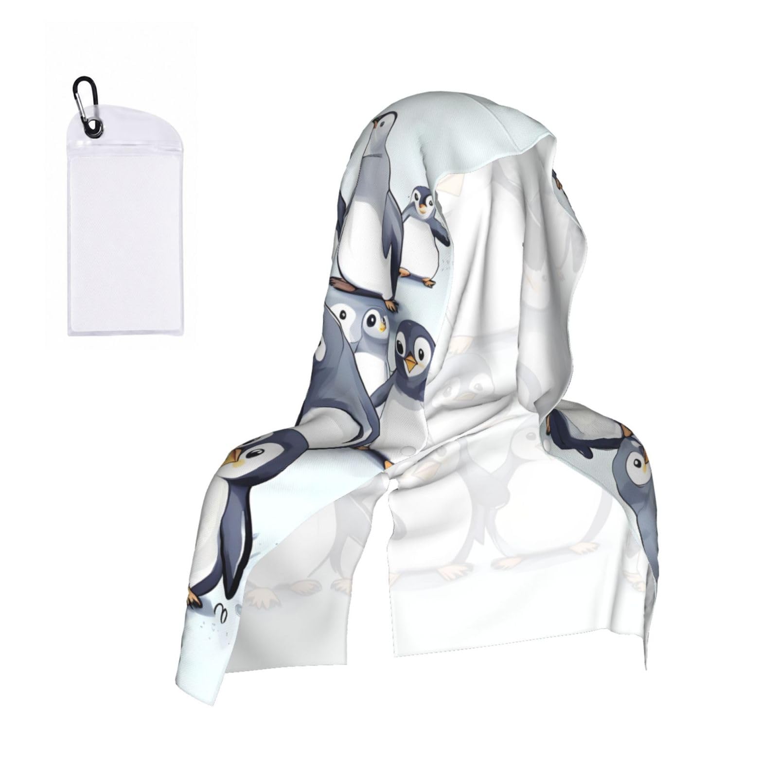 ZYJHYY Many Cute Baby Penguins Sketch Print Unisex Swimming Towel Practical Camping Towel Skin-Friendly Cooling Towel For Workout Training