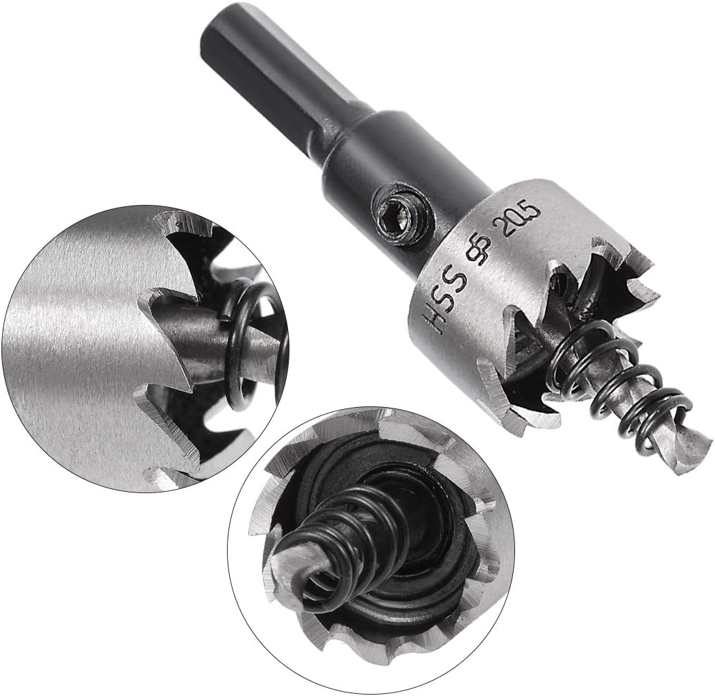 uxcell 20.5mm HSS Drill Bit Hole Saw Cutter for Metal Alloy Wood