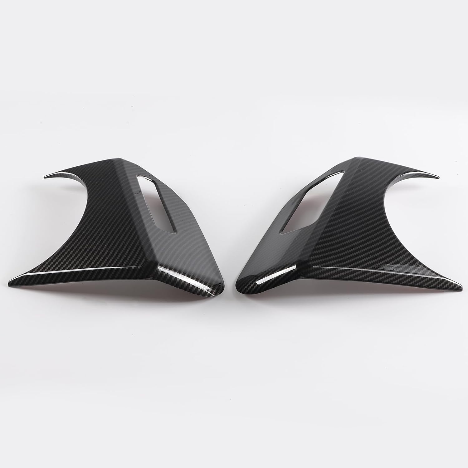 Car Window Lift Button Frame Cover for Mitsubishi Eclipse 2006-2011, 2PCS ABS Material Inner Door Window Glass Switch Panel Frame Decor Trim Accessories (Carbon Fiber Pattern)