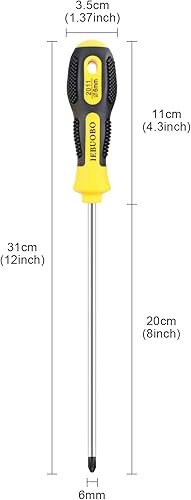 Miniatura 5 de IEBUOBO Destornillador ranurado y Phillips, PH2 destornillador de cabeza cruzada de 8 pulgadas de largo y destornillador de hoja plana, 2 paquetes