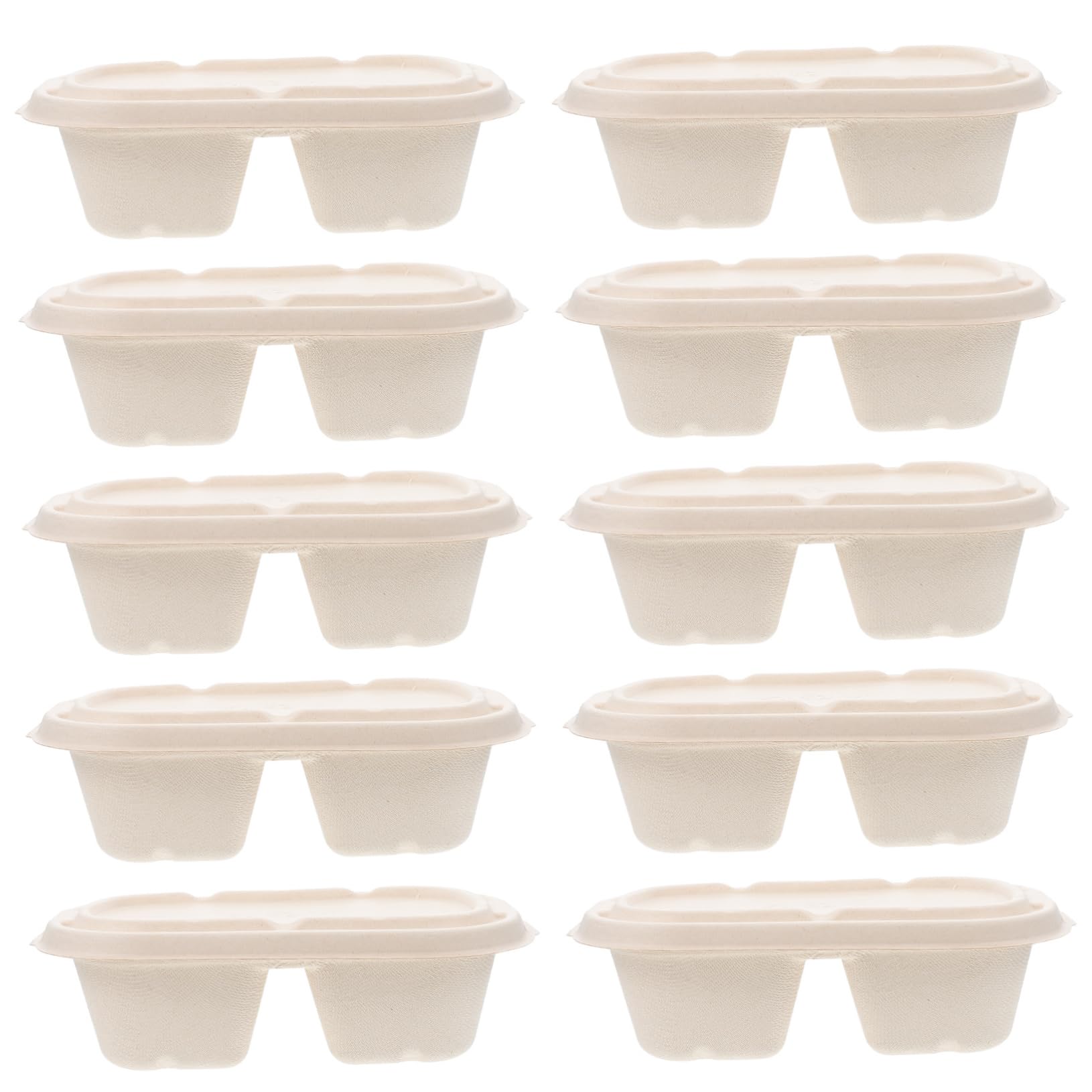 SOLUSTRE Classic Disposable Lunch Boxes 10pcs Paper Meal Packing Boxes for Takeout Restaurant Hotel and Home