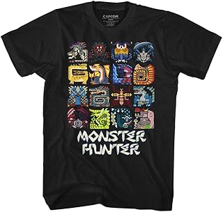 Monster Hunter Symbols Black Adult T-Shirt Tee