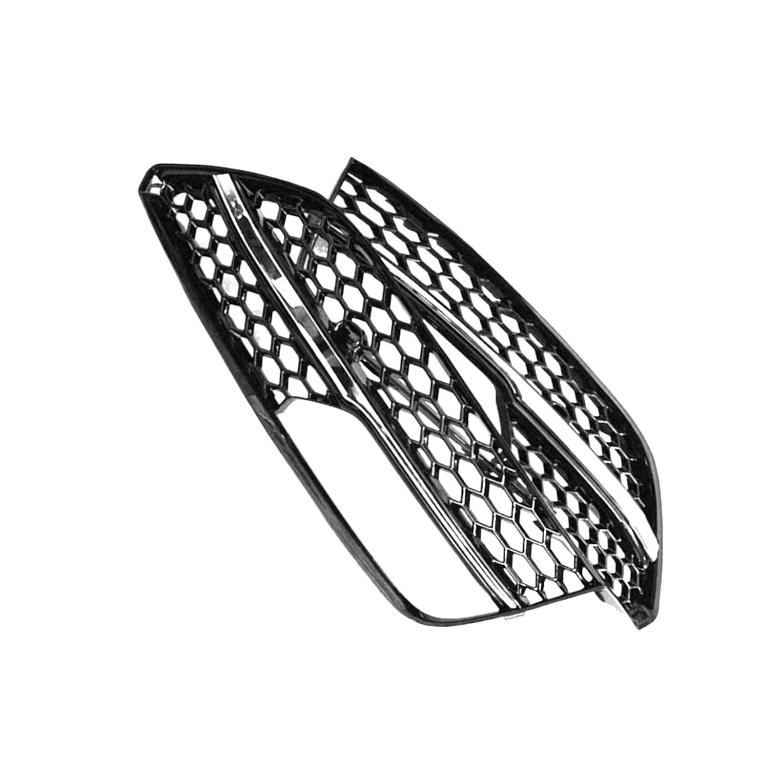 Maglia a nido d'ape Stile Paraurti Anteriore Copertura Della Lampada Della Nebbia Griglie Fendinebbia Griglia Compatibile for Audi A3 Hatchback 2013-2016 Nero e Argento