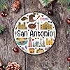 Lotacy San Antonio Symbols Colorful Christmas Ornament, Home Decor, San Antonio Gifts and Souvenirs for Men and Women #3