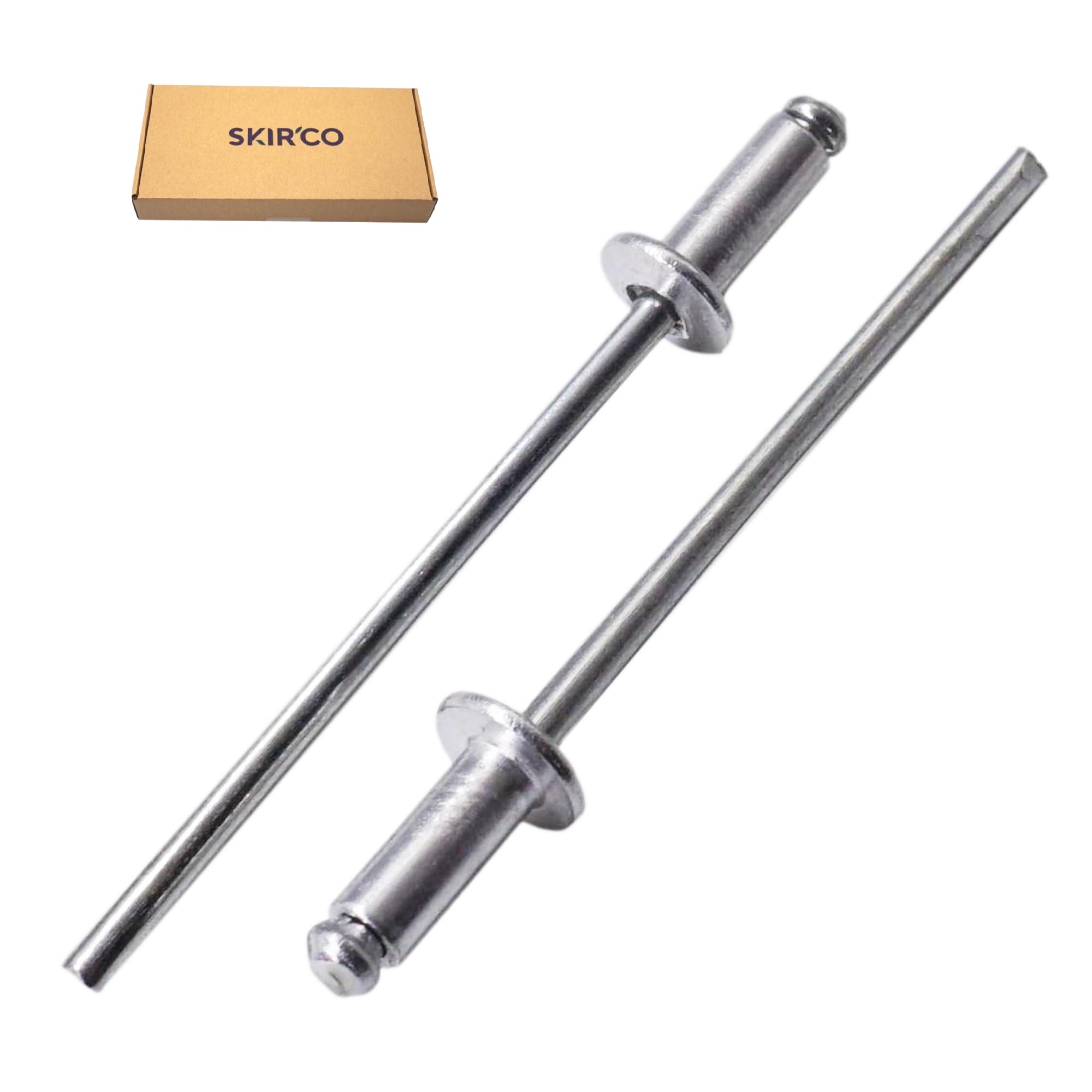 SKIR'CO 500 rivetti ciechi in alluminio 3,0 x 10 mm, mandrino in acciaio, rivetti a testa bombata, DIN 7337
