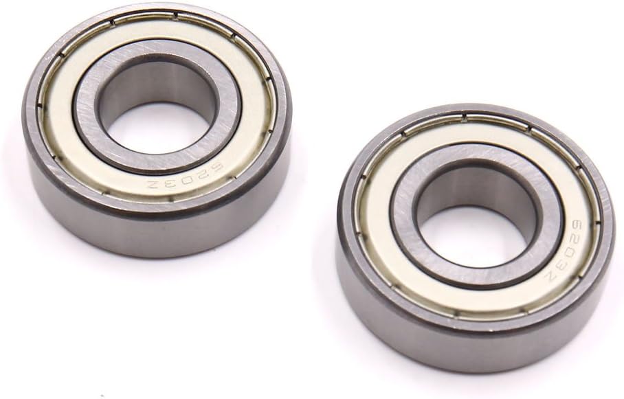 uxcell a17060200ux0163 2Pcs 6203Z Metal Motorcycle Deep Groove Radial Ball Bearing 40 x 17 x 12mm, 2 Pack