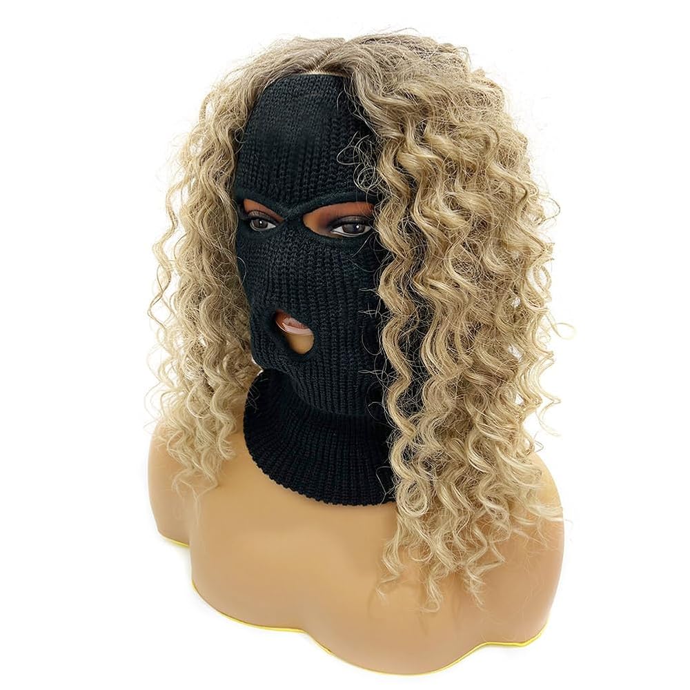 3 Hole Balaclava Empty Top Ski Mask Winter Knitted Full Face
