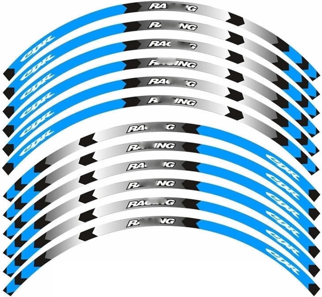 for CBR600SE for CBR650R 650F for CBR600F 17inch Motorcycle Sticker Wheel Rim Decal Wheel Stickers(8)