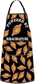 G2TUP Khachapuri Kitchen Apron Georgian Cheese Bread Gift Powered By Khachapuri Apron Georgia Food Gift Khachapuri Lover Gift