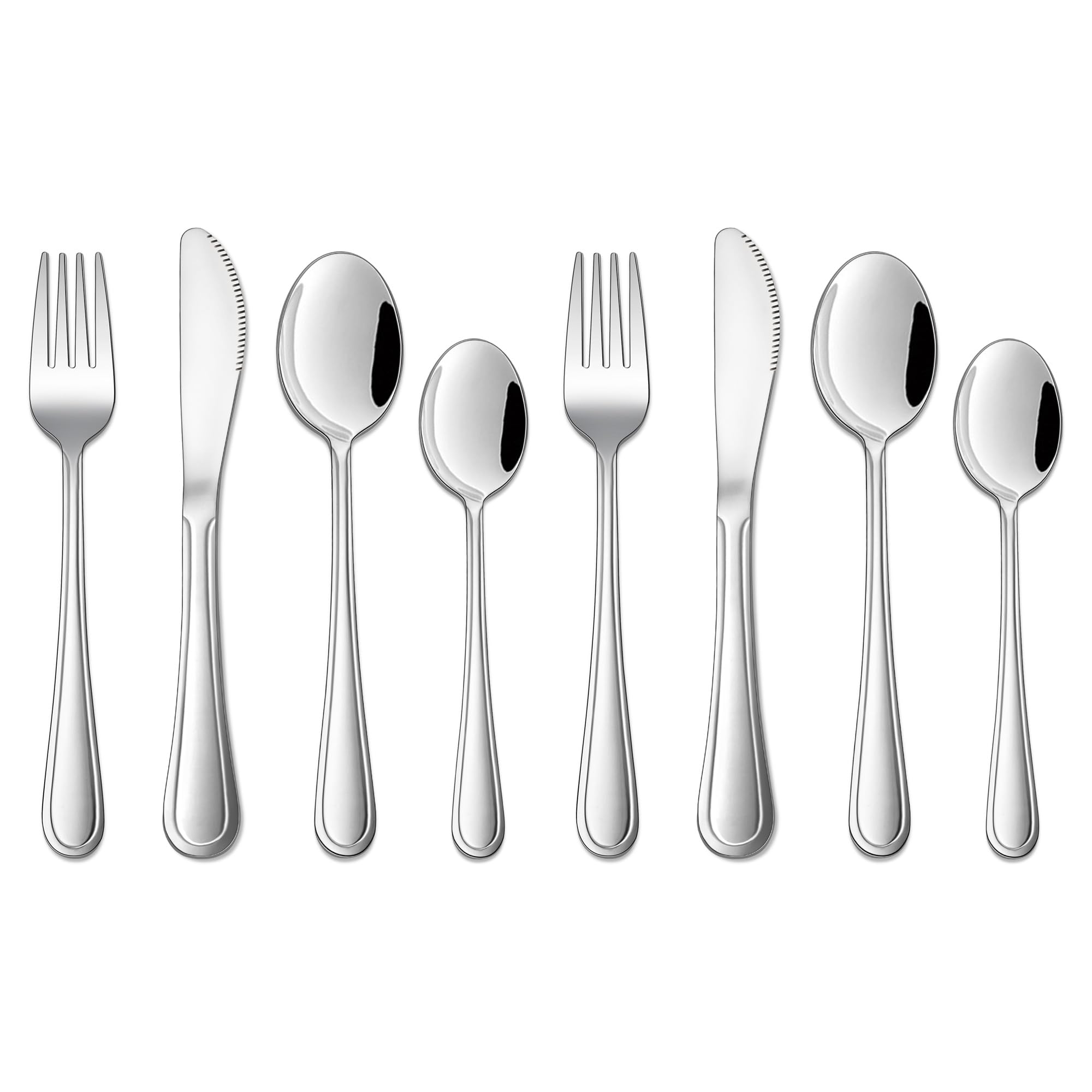 Set Posate Bambini 8 Pezzi - Acciaio Inox E Silicone, Lavabile In Lavastoviglie, Colorati - Foto 3