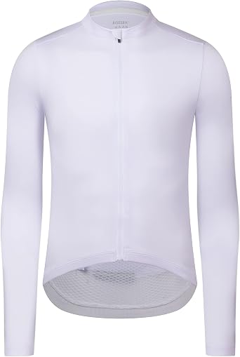 Mens Long Sleeve Cycling Jersey Zipper Pocket Lightweight Aero Race Fit Pro Road Bike, UPF 50+ Biking Cycling Shirt
