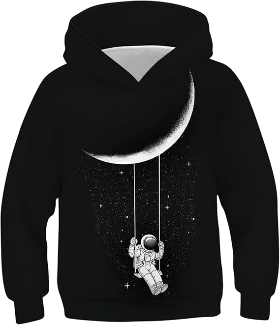 Kinberr Boys Girls 3D Cool Pullover 