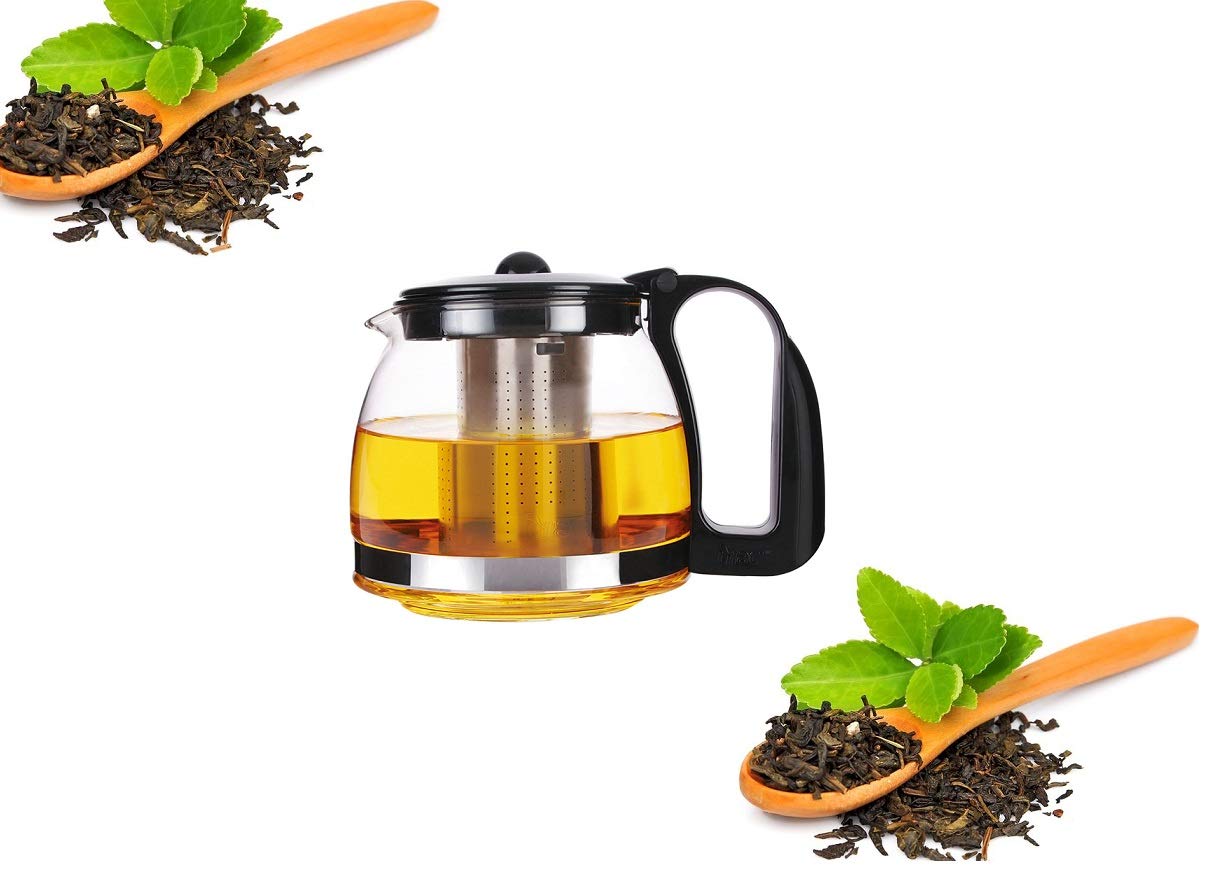 Posten Anker / 700 ml teapot, high-quality stainless steel tea strainer included, finest Michelino quality, modern design, perfect in autumn and winter, glass tea pot