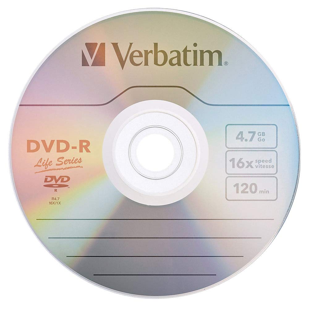 Amazon.com: Verbatim® Life Series DVD-R Disc Spindle, Pack of 100