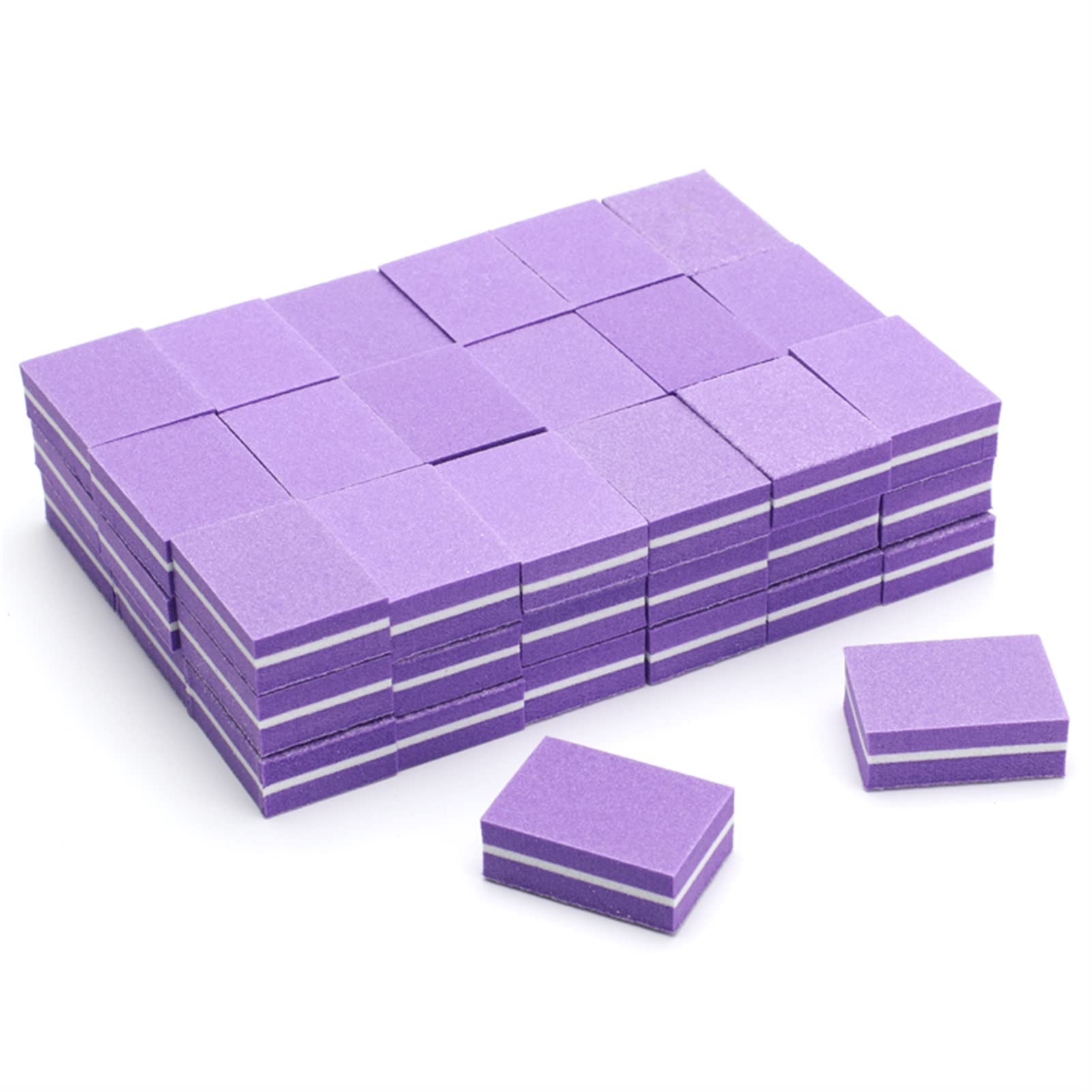 GENGGENG YEJIANGHUA 100pcs Double-sided Mini Nail File 100/180 Nail Buffer Sponge Sandpaper Sanding Buffer Lixa De Unha Lima Nail Care Tools Natural