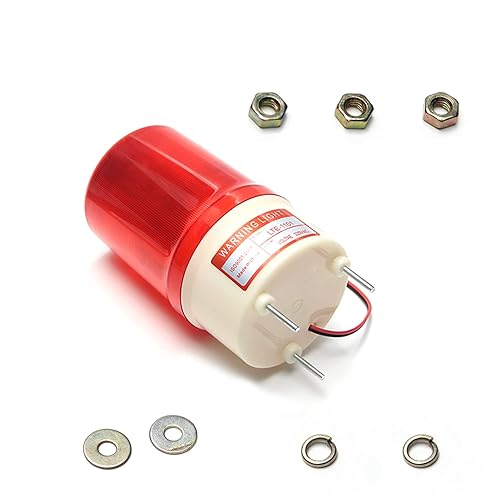 Miniatura 4 de Bettomshin LTE1101 Luz de advertencia Bombilla intermitente Industrial Señal Torre Lámpara DC 220V Rojo 1pcs