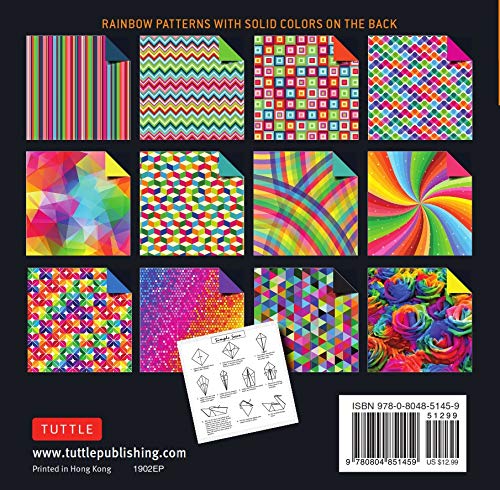 Origami Paper 500 sheets Rainbow Patterns 6