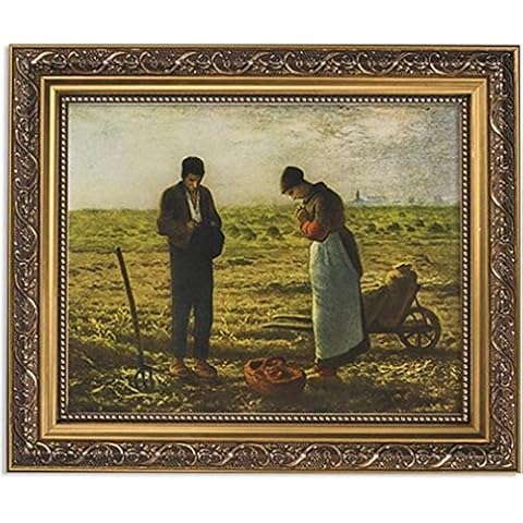 Gerffert Collection The Angelus Religious Framed Portrait Print, 13 Inch (Ornate Gold Tone Finish Frame) Cover