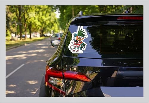 Miniatura 3 de Aztec Art Huitzilopochtli - Calcomanía de vinilo para casco de computadora portátil para parachoques de coche