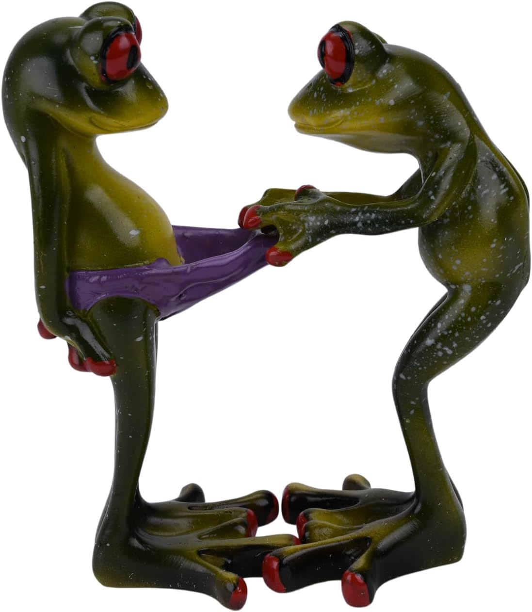 Funny Frogs Figurine, Whimsical Couple Frog Decor for Desk A03-1