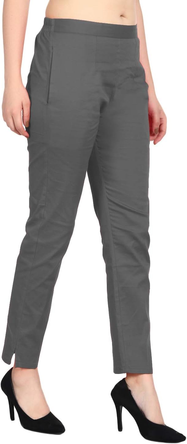 SriSaras Women's Premium Cotton Trousers/Pants