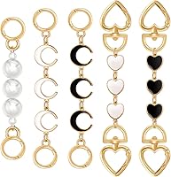 Vista 26 de 2 unidades extensoras de bolsa de cadena de corazón y luna, extensores de correa para bolso, cadena de oro, correa de repuesto para monedero