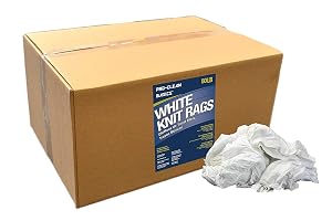 99364 Premium Supreme Quality Smooth Jersey Die Cut Cleaning T-Shirt Cloth Rags Lint Free White 800 lb Pallet