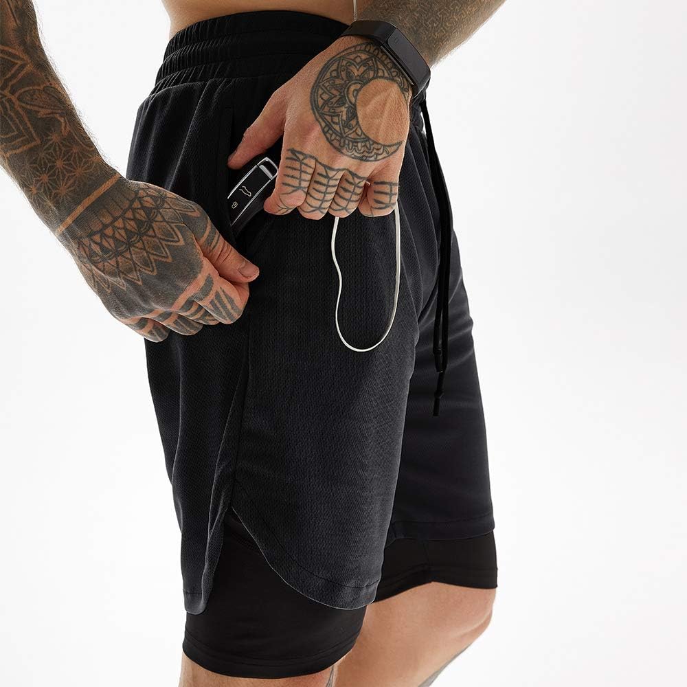 JWJ Gym Shorts - Pantalones Cortos de Gimnasio Hombre