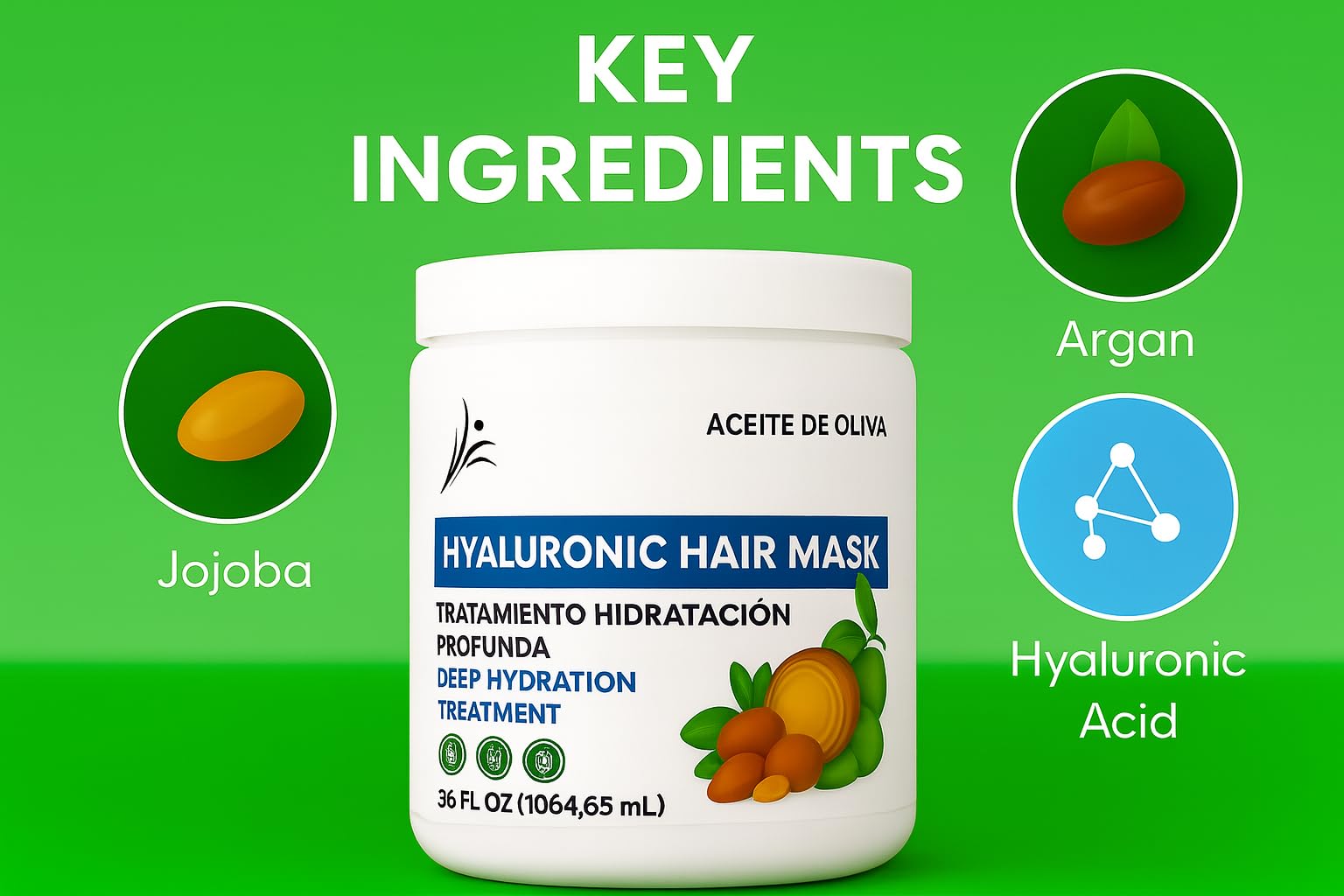 Amazon.com: Kleravitex Hyaluronic Hair Mask Formulated With a Rich