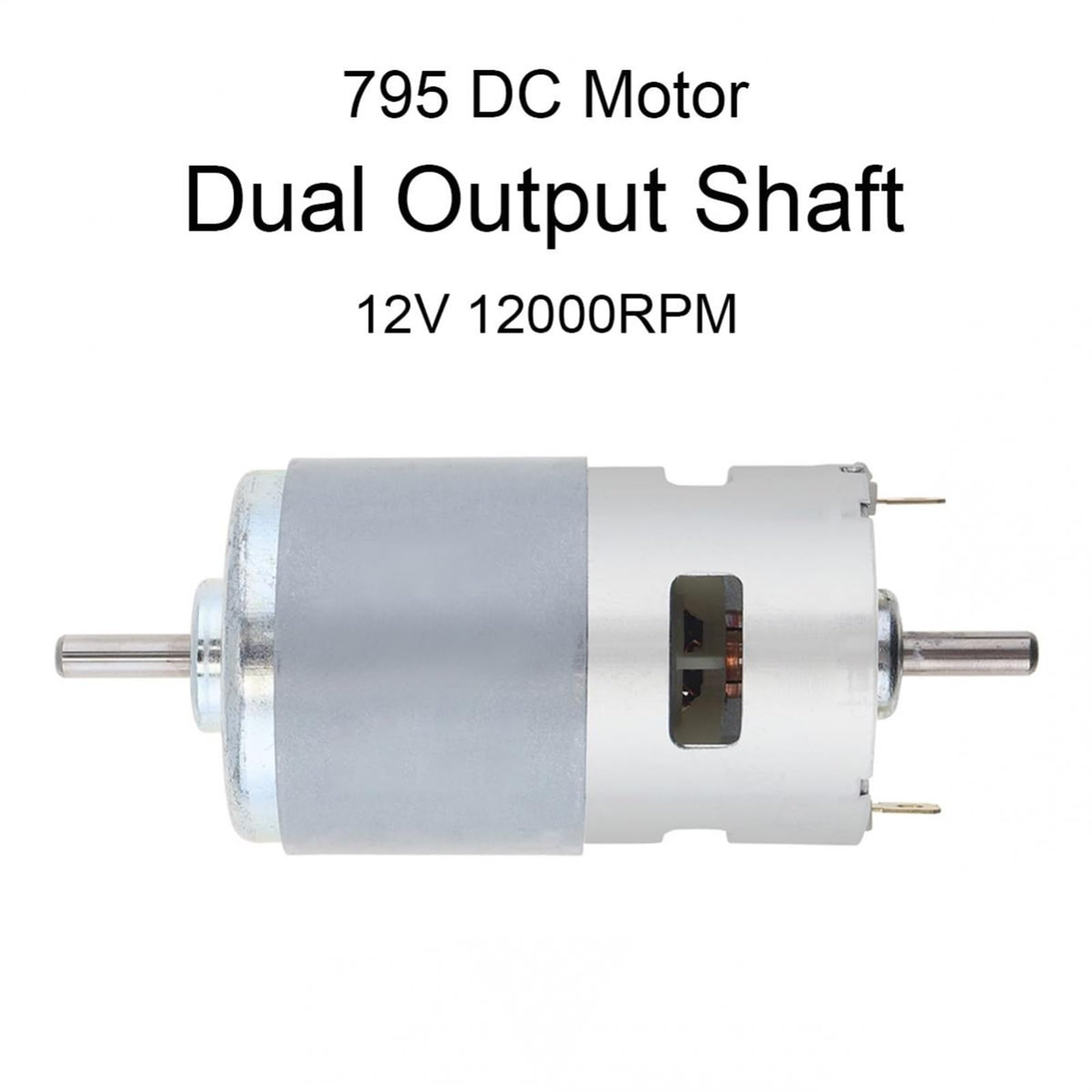 Motor 795 DC 12V 12000RPM eje de salida doble Micro motores componente electrónico Motor 1 Uds