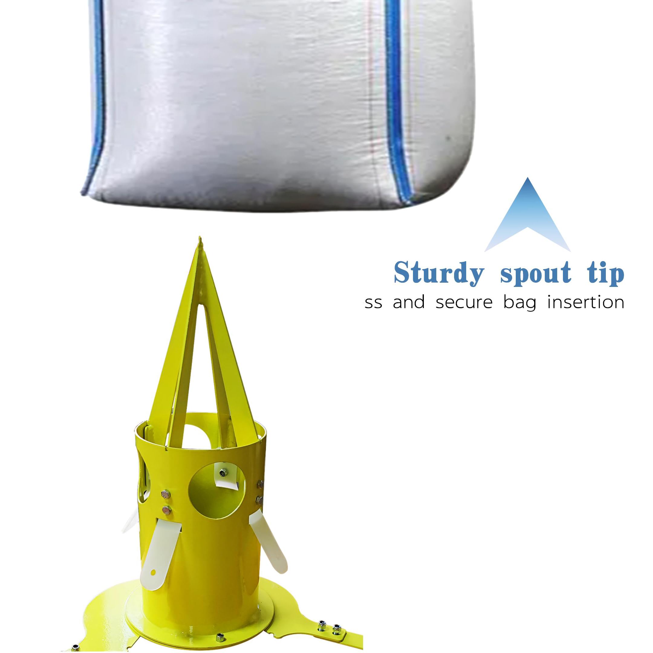 Dispensador de bolsas grandes, descargador de bolsas a granel, descargadores para la industria de la construcción de granjas (amarillo)