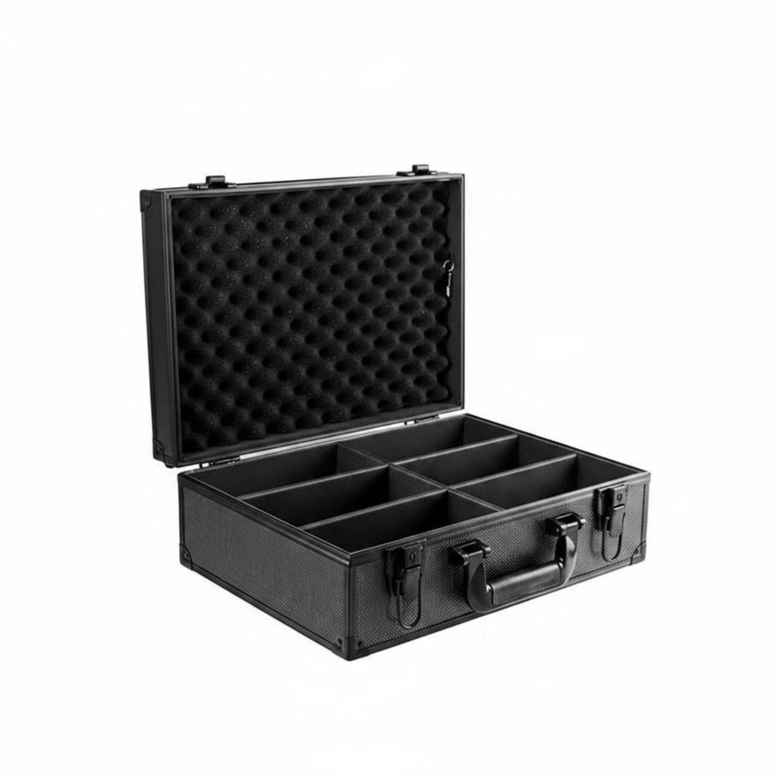 Aluminum Large Capacity Dark Tool Storage Box with Handle Hard Shell Case-image-26