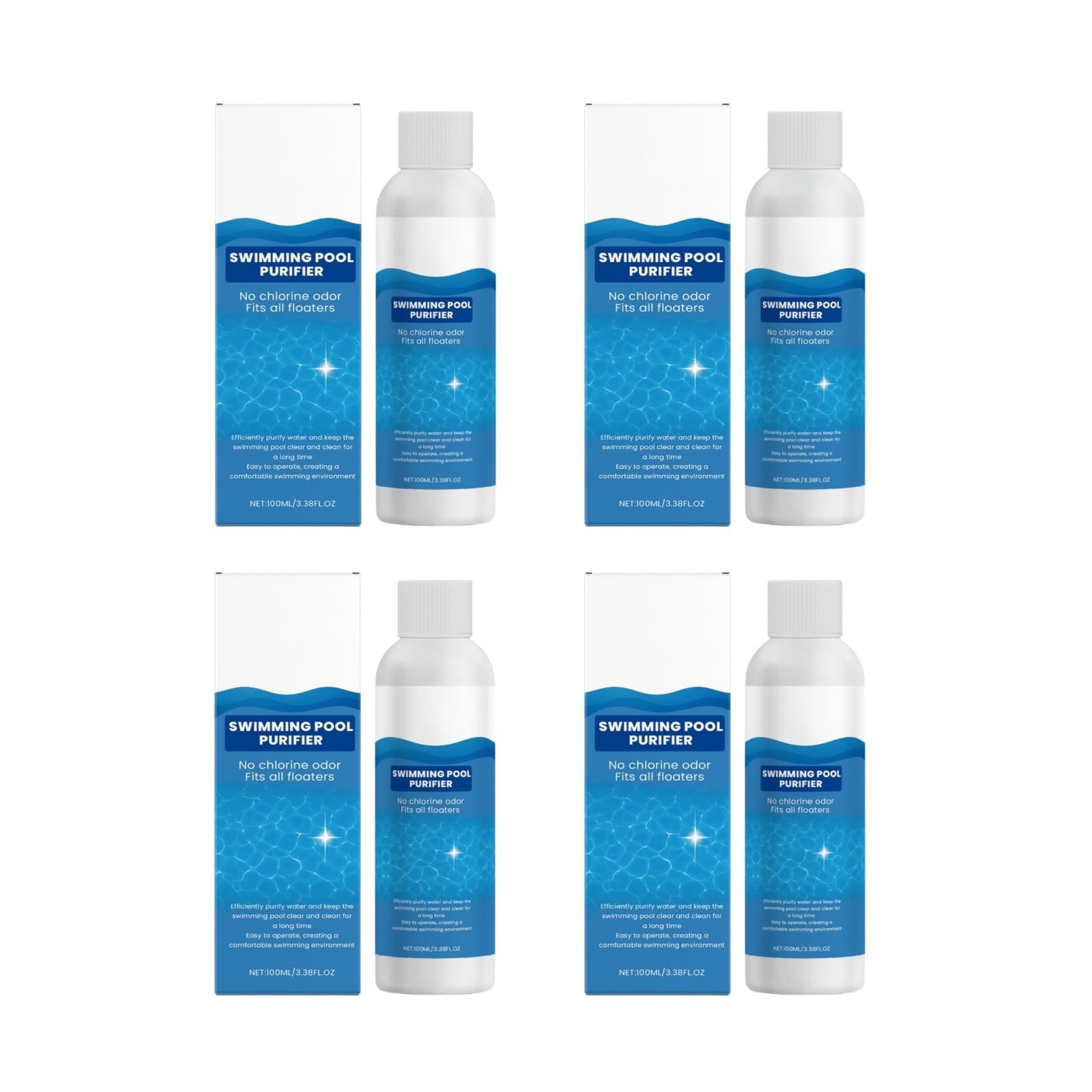 Pool Purifying Liquid, Fast Acting Water Clarifier for Crystal Clear Water, Liquido purificante per acqua di piscina ad azione rapida, 100 ml