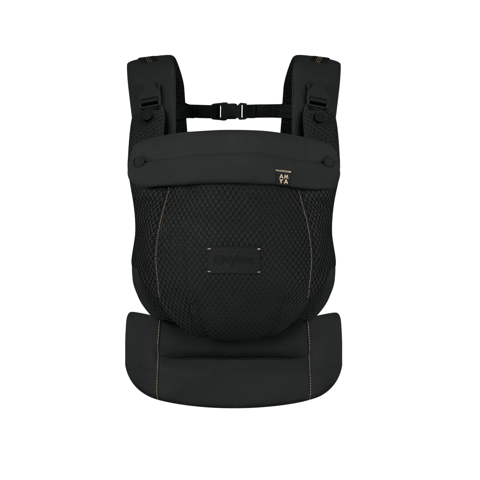 CYBEX Gold AMYA Nosidełko dla niemowląt, Od urodzenia do ok. 3 lat, Masa dziecka min. 3,2 kg do maks. 15 kg, Masa własna 760 g, Samodopasowująca konstrukcja, Oddychający materiał, Magic Black
