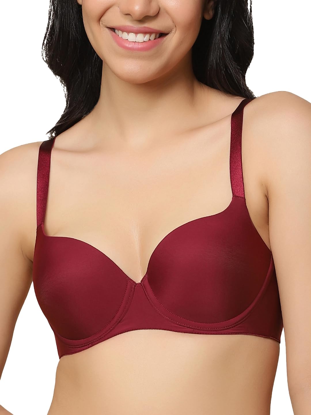 Triumph T-Shirt Bra for Women Wired Padded Body Make-Up Series Seamless Everyday Lycra Xtra Fine Fabric Second-Skin Smoo