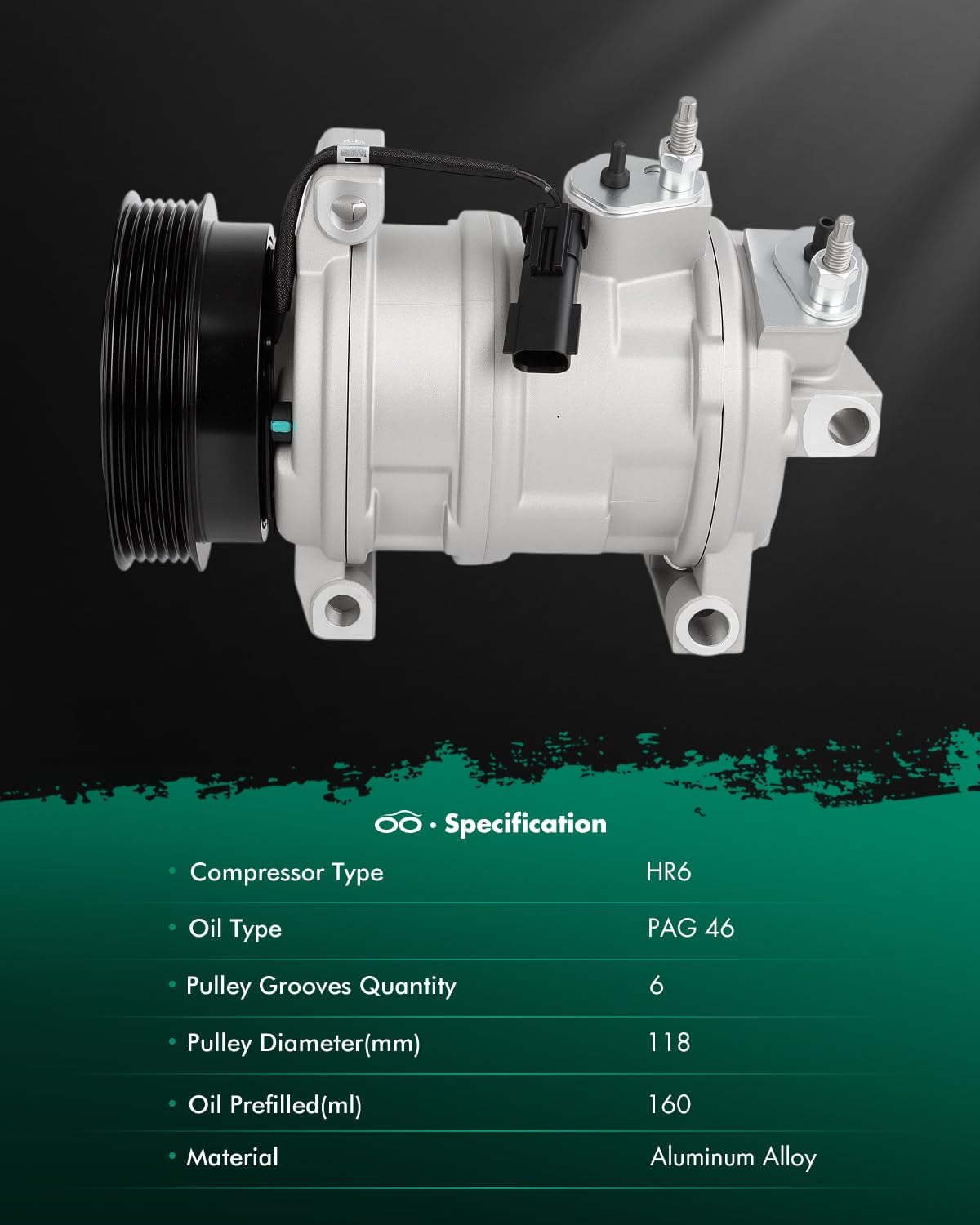 SCITOO AC Compressor with Clutch Rapid Cooling for Jeep Commander 5.7L 2006-2008 55111414AA R5111414AA Compressor Type 10SR17C