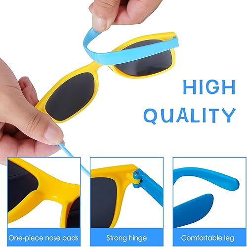 Miniatura 4 de KOMENDANT Paquete de 36 lentes de sol de neón de 12 colores para fiestas de estilo retro de los años 80 para playa, piscina, carnaval, recuerdos de